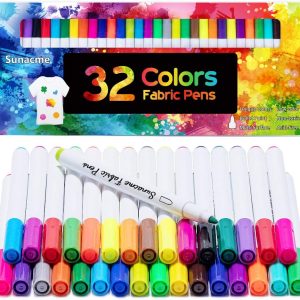 Fabric Markers Pen, 32 Colors Permanent