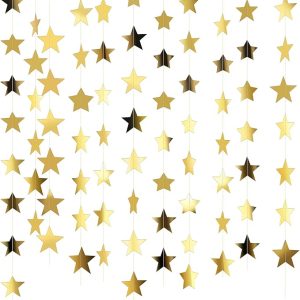 Patelai Glitter Star Garland Banner Decor 130 Feet