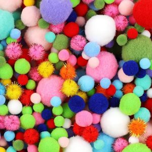 900 PCS Pom Poms, Multicolor Bulk Pom Poms Arts and Crafts