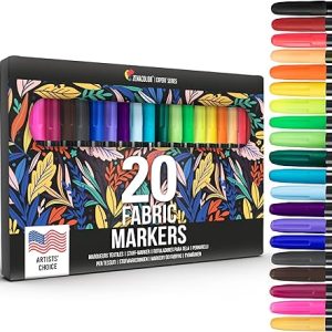 Zenacolor 20 Fabric Markers Pens Set